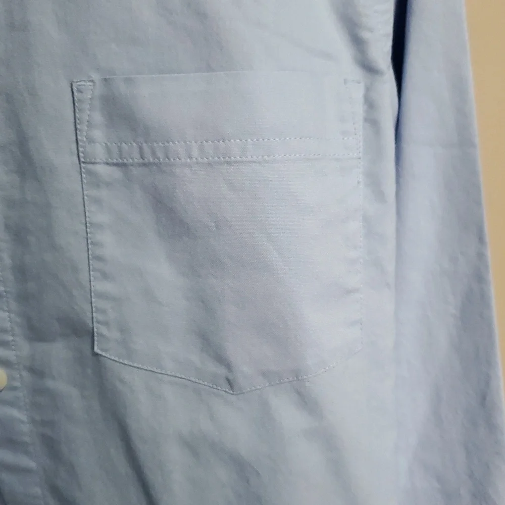 Men's Blue Button-Up Shirt Size Large - Picture 4 of 5